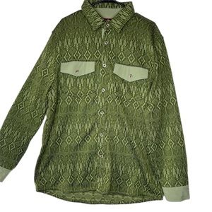 Avalanche‎ Outdoor Supply Co Mens Green Long Sleeve Button Down Shirt size XL